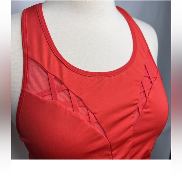 Victoria's Secret The Player Racerback Sports Bras Lot of 2 Both Sz L Red/White - Picture 6 of 11